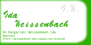 ida weissenbach business card